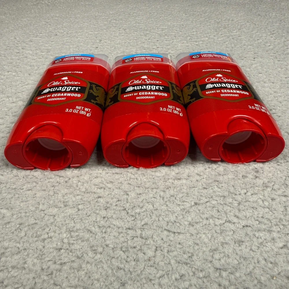 Old Spice Swagger Cedarwood Aluminum Free Deodorant Lot of 3-Pack New 3oz 85g